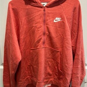 Nike Red Zip-Up Hoodie